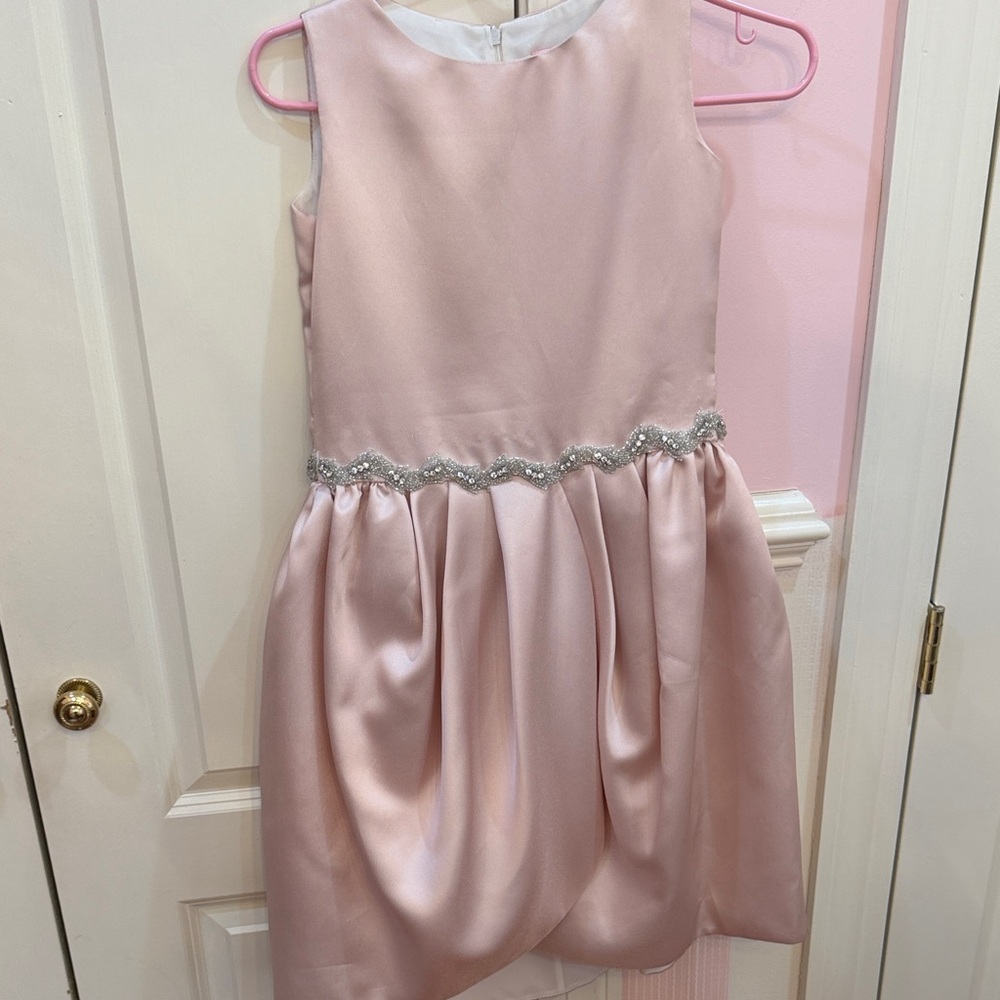 Zoe Ltd Pink and Silver Formal Kids Dress